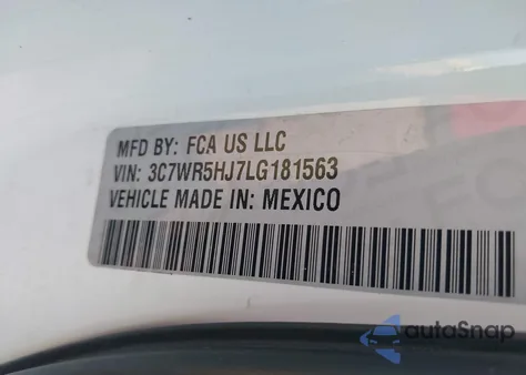 2020 Ram 2500 Tradesman 4X4 8' Box from USA, damaged, VIN 3C7WR5HJ7LG181563